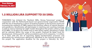 1.5 Million TL Support to 50 SMEs!