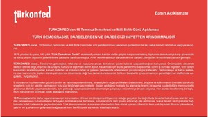 TÜRKONFED: Türk Demokrasisi, Darbelerden ve Darbeci Zihniyetten Arındırılmalıdır