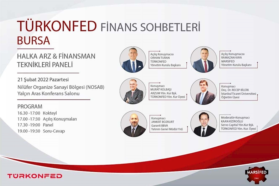 Bursa, TÜRKONFED Finans Sohbetleri’ne Ev Sahipliği Yapmaya Hazırlanıyor