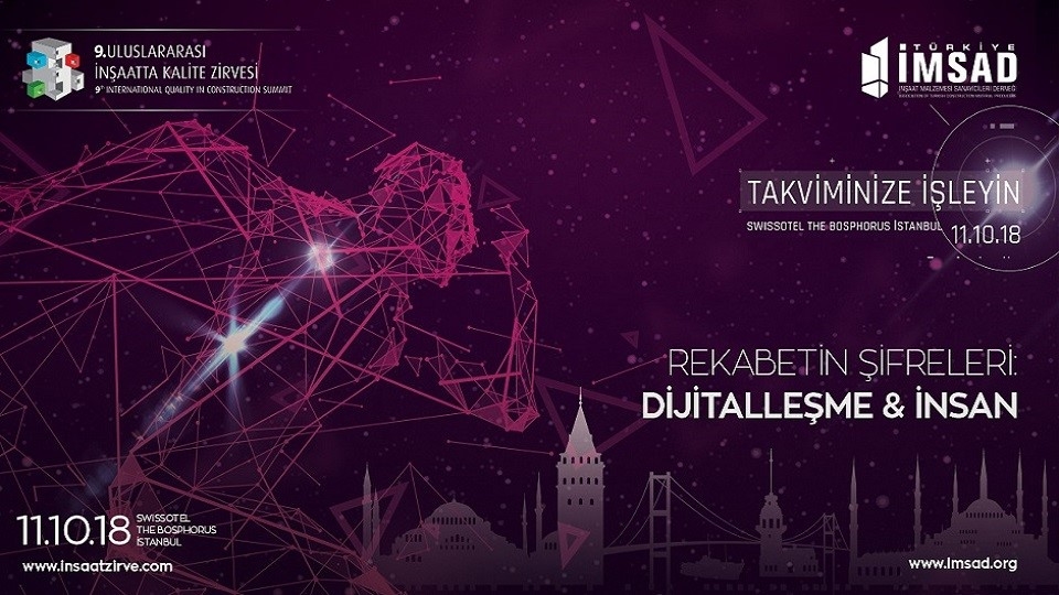 Türkiye İMSAD, 9. Uluslararası İnşaatta Kalite Zirvesi'nin Ana Teması: Dijitalleşme & İnsan