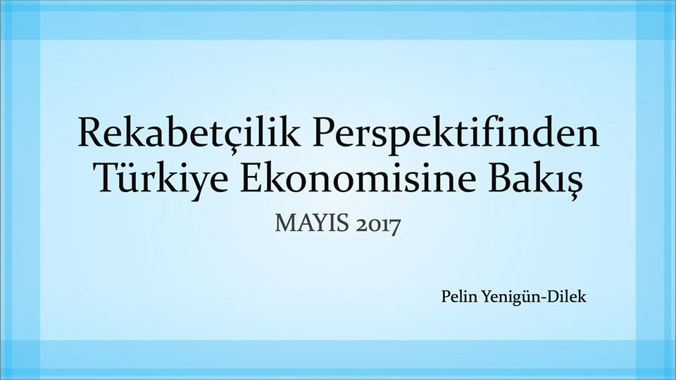 TÜRKONFED Danışmanı Pelin Yenigün Dilek'in 39. Girişim ve İş Dünyası Konseyi Sunumu - 12 Mayıs 2017