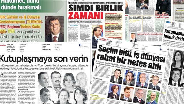 TÜRKONFED'in Seçim Sonrası Mesajları Basında Geniş Yer Buldu