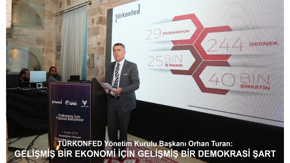 TÜRKONFED’in ‘Orta Gelir ve Orta Demokrasi Tuzağı’  toplantı serisinin 5.’si Nevşehir’de düzenlendi