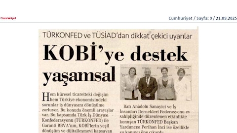 TÜRKONFED ve Garanti BBVA İzmir’de KOBİ’ler ile buluştu