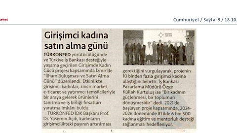 TÜRKONFED ve İş Bankası girişimci kadınlar için Satın Alma Günü düzenledi