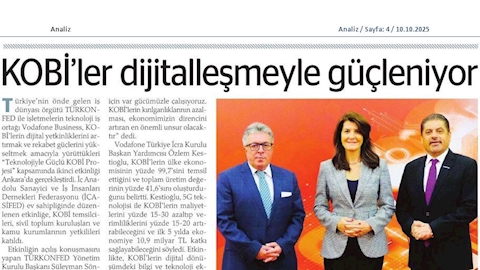 TÜRKONFED ve Vodafone Business KOBİ’leri dijitalleştirmeye devam ediyor