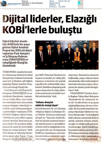 Dijital Anadolu Medya Yansımaları - 27 Eylül 2019 / Elazığ