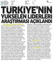 Türkiye'nin Yükselen Liderleri Raporu Medya Yansımaları / 12 Kasım 2017-İstanbul