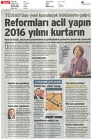 TÜRKONFED 1 Kasım Seçimleri Açıklaması Ulusal Gazetelerde Yansımalar
