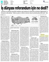 TÜRKONFED Anayasa Referandumu Basın Açıklaması Medya Yansımaları / 17 Nisan 2017