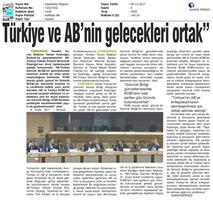 TÜRKONFED Başkanı Kadooğlu, Türkiye-AB Ekonomi Diyalog Toplantısı Medya Yansımaları / 8 Aralık 2017