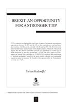 TÜRKONFED Başkanı Kadooğlu'nun TPQ Dergisi Brexit ve TTIP Makalesi / Summer 2016