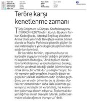 TÜRKONFED Beşiktaş Terör Saldırısı Basın Açıklaması Yansımaları-12.12.2016