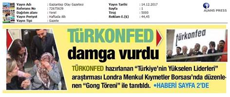 TÜRKONFED-ELITE Programı Türkiye'nin Yükselen Liderleri Raporu Londra Borsası Tanıtımı / 14 Aralık 2017