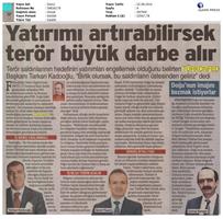 TÜRKONFED-Gaziantep Terör Saldırısı Kınama Mesajı-22 Ağustos 2016