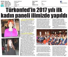 TÜRKONFED İDK Kadının Çok Yönlü Güçlendirilmesi Projesi Kayseri Toplantısı Medya Yansımaları-2 / 8 Nisan 2017
