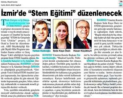 TÜRKONFED STEM Anadolu İzmir Eğitimi Medya Yansımaları - 17 Ocak 2018 / İzmir