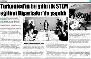 TÜRKONFED STEM Diyarbakır Eğitimi Medya Yansımaları - 22 Ocak 2018 / Diyarbakır
