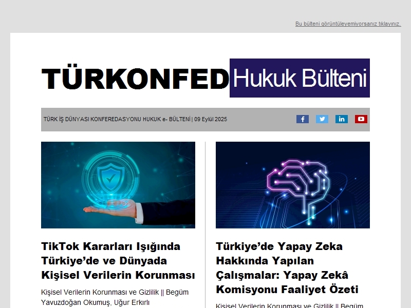 Hukuk Bülteni Ağustos 2025