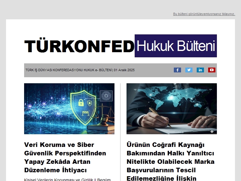 Hukuk Bülteni Kasım 2025