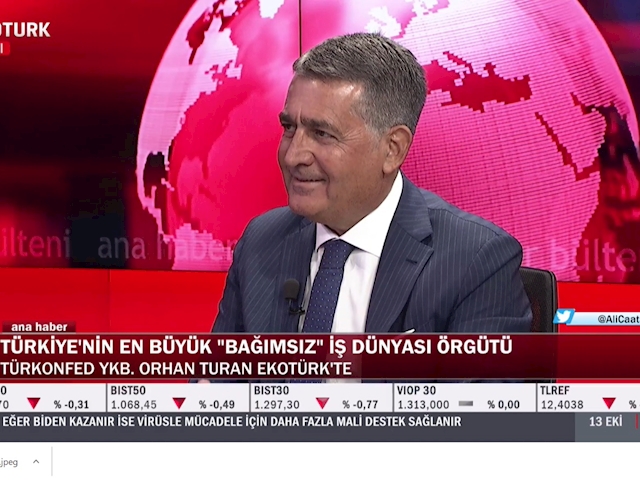 TÜRKONFED Yönetim Kurulu Başkanı Orhan Turan - Ali Çağatay ile EKOTÜRK TV Ana Haber / 13 Ekim 2020