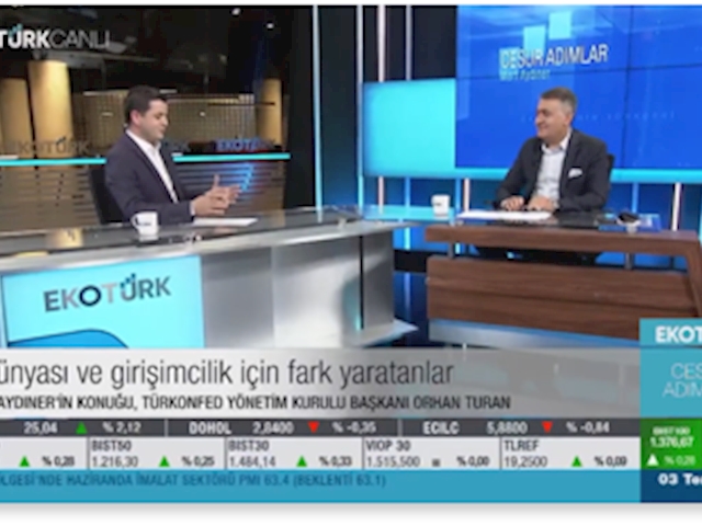 TÜRKONFED Yönetim Kurulu Başkanı Orhan Turan - EKOTÜRK TV Cesur Adımlar Programı /3 Temmuz 2021