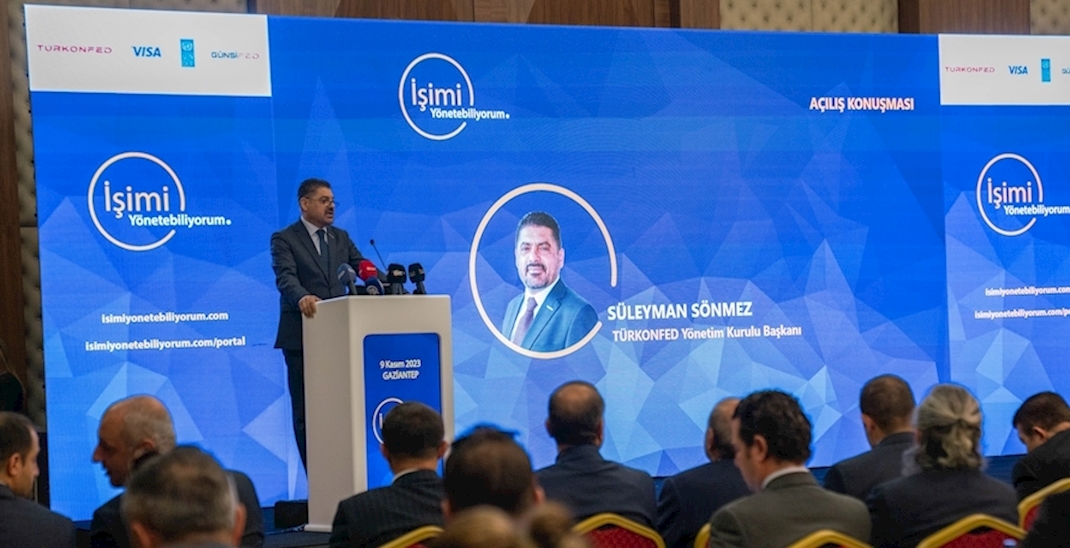 9 Kasım 2023 - TÜRKONFED Yönetim Kurulu Başkanı Süleyman Sönmez İşimi Yönetebiliyorum / Gaziantep Konuşma Metni