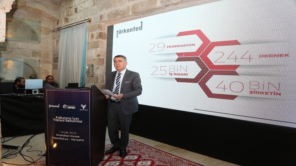 1 Aralık  2018 / TÜRKONFED Başkanı Orhan Turan ODT Nevşehir Toplantısı Konuşma Metni