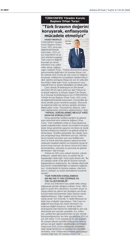 2021 Yil Sonu Ekonomi Değerlendirmesi 31 Aralik 2021 - 11