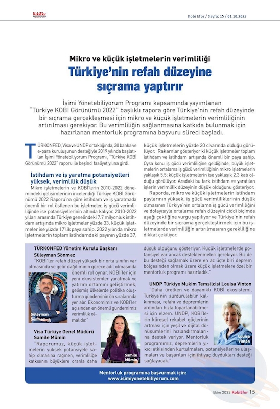 2022 Türkiye KOBİ Görünümü Raporu 2 Ekim 2023 - 4