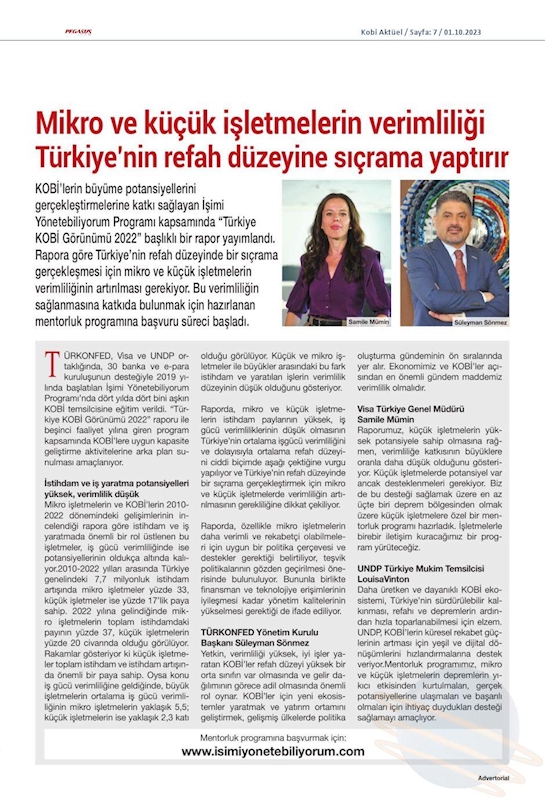 2022 Türkiye KOBİ Görünümü Raporu 2 Ekim 2023 - 5