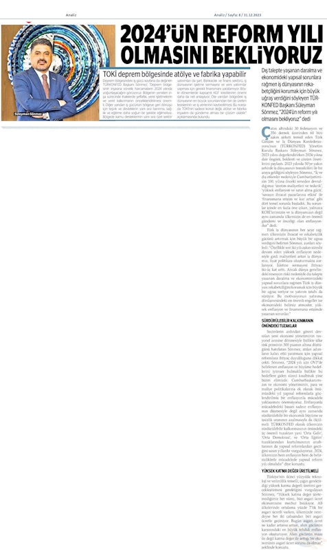 2023 Yil Sonu Ekonomi Değerlendirmesi - 5