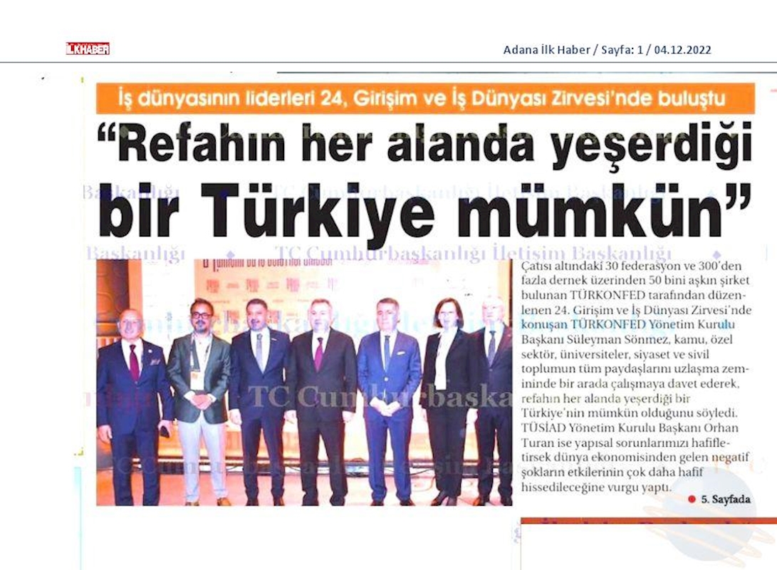 24 Girişim Ve Is Dunyasi Zirvesi 2 3 Aralik 2022 Adana - 7