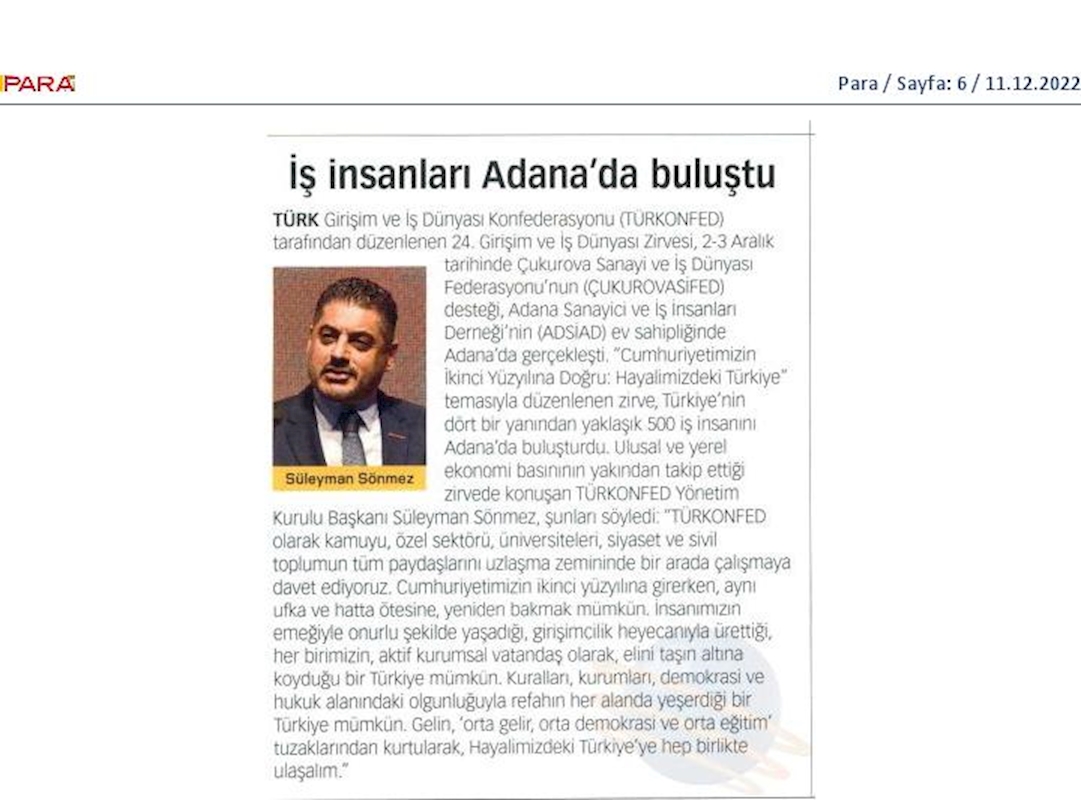 24 Girişim Ve Is Dunyasi Zirvesi 2 3 Aralik 2022 Adana - 44