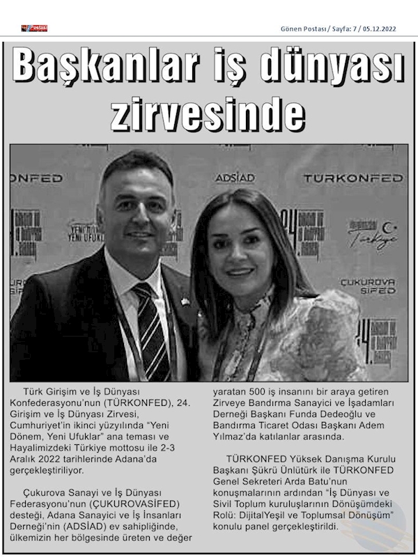 24 Girişim Ve Is Dunyasi Zirvesi 2 3 Aralik 2022 Adana - 49