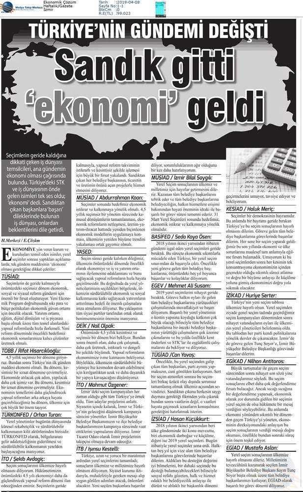 31 Mart Yerel Yönetim Basin Aciklamasi Medya Yansimalari 31 Mart 2019 - 2