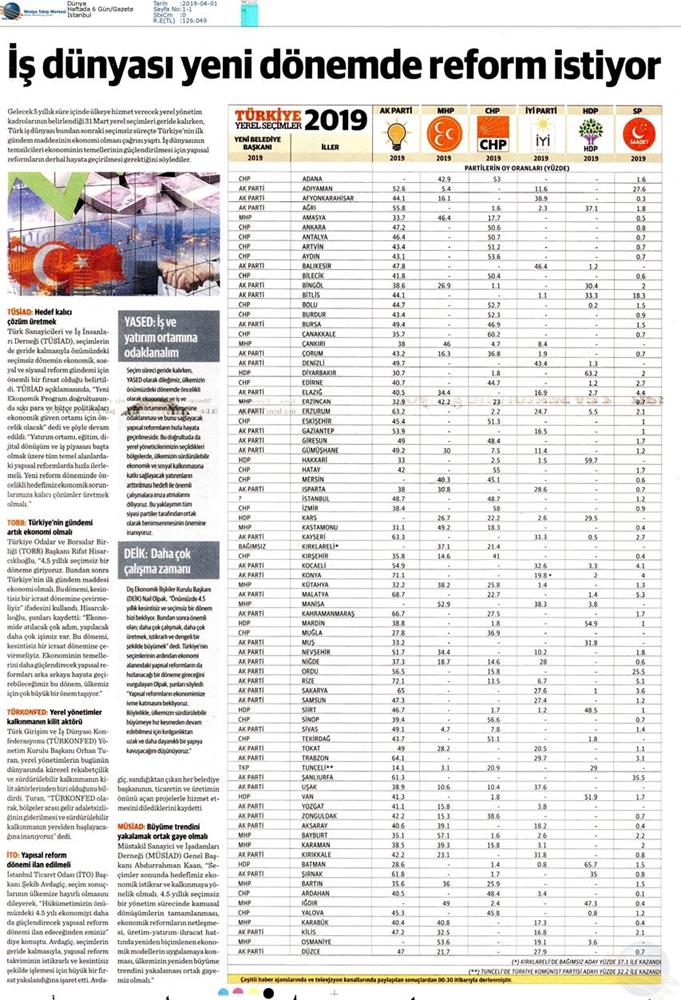 31 Mart Yerel Yönetim Basin Aciklamasi Medya Yansimalari 31 Mart 2019 - 16