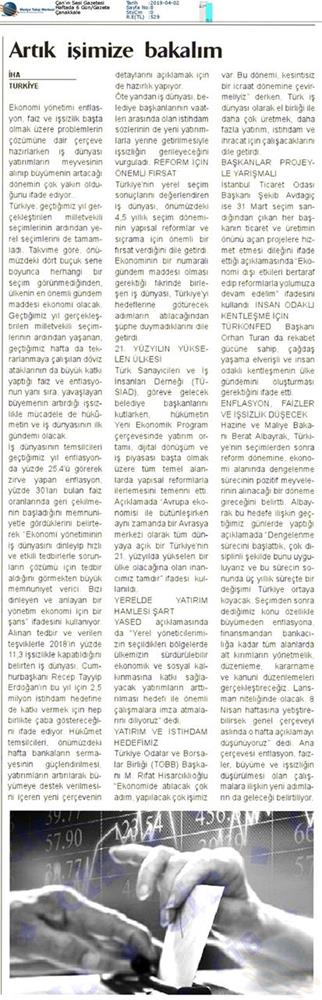 31 Mart Yerel Yönetim Basin Aciklamasi Medya Yansimalari 31 Mart 2019 - 26