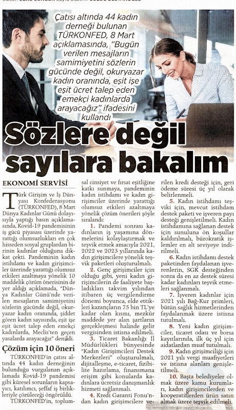 8 Mart Dunya Kadinlar Gunu Basin Aciklamasi Basin Yansimalari 8 Mart 2021 - 2