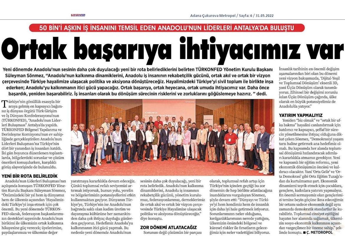 Anadolunun Liderleri Buluşmasi 27 29 Mayis 2022 Antalya - 1