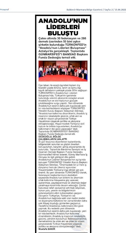 Anadolunun Liderleri Buluşmasi 27 29 Mayis 2022 Antalya - 19