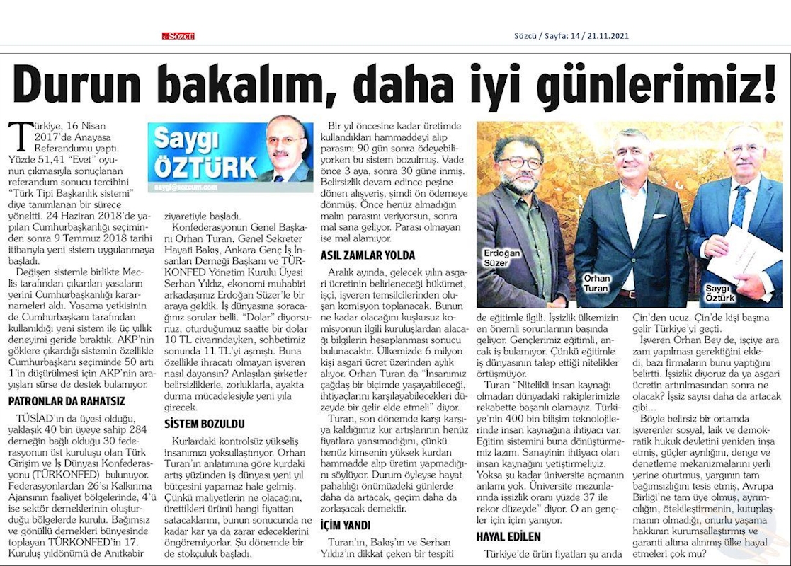Ankara Basin Toplantısı Basin Yansimalari 17 Kasim 2021 - 7