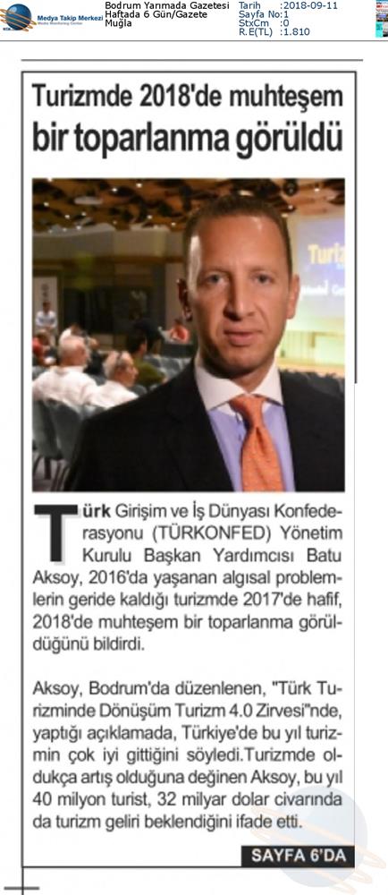 Bodrum Turizm 40 Zirvesi Didim Ekonomi Gala Yemegi Medya Yansimalari 8 Eylul 2018 - 1