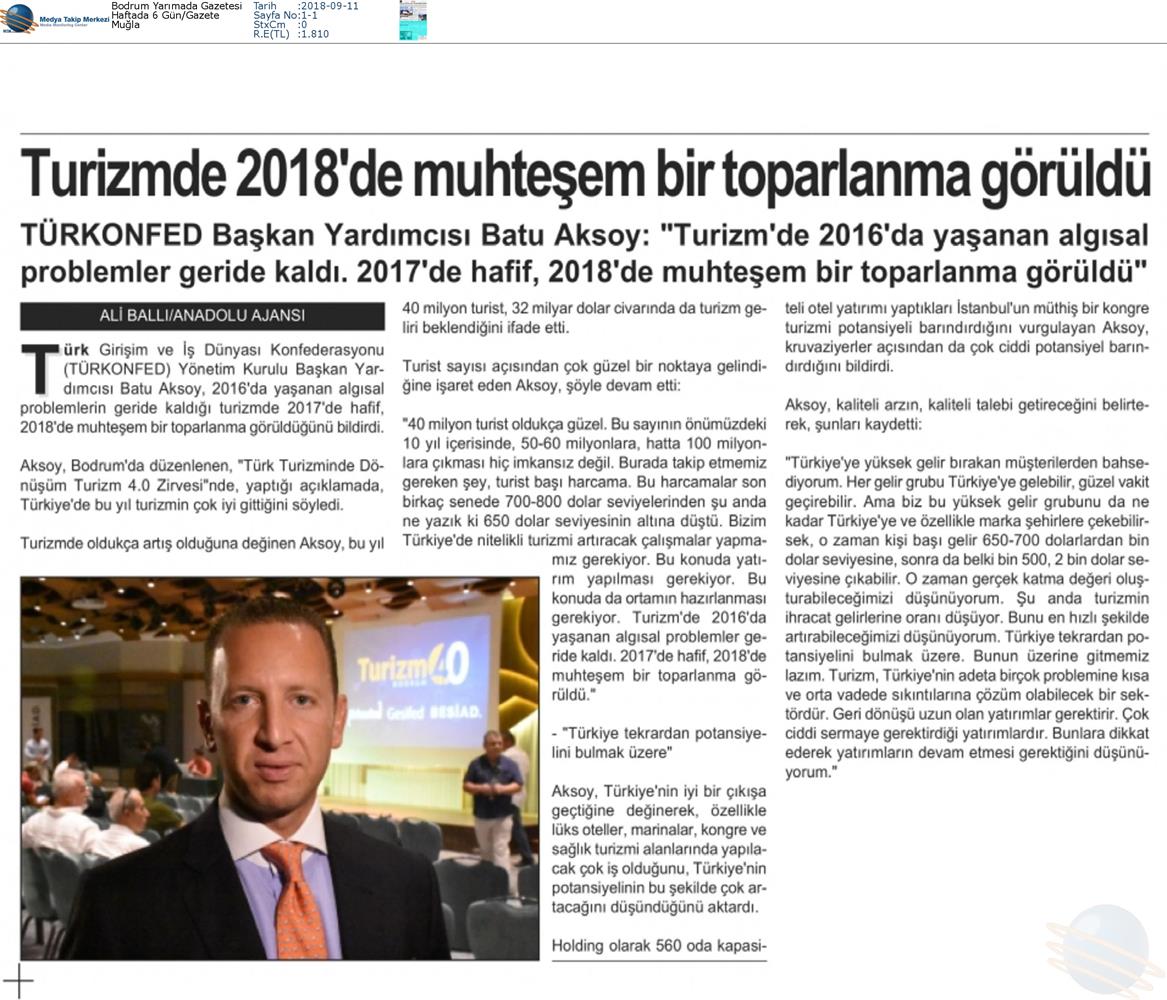 Bodrum Turizm 40 Zirvesi Didim Ekonomi Gala Yemegi Medya Yansimalari 8 Eylul 2018 - 3