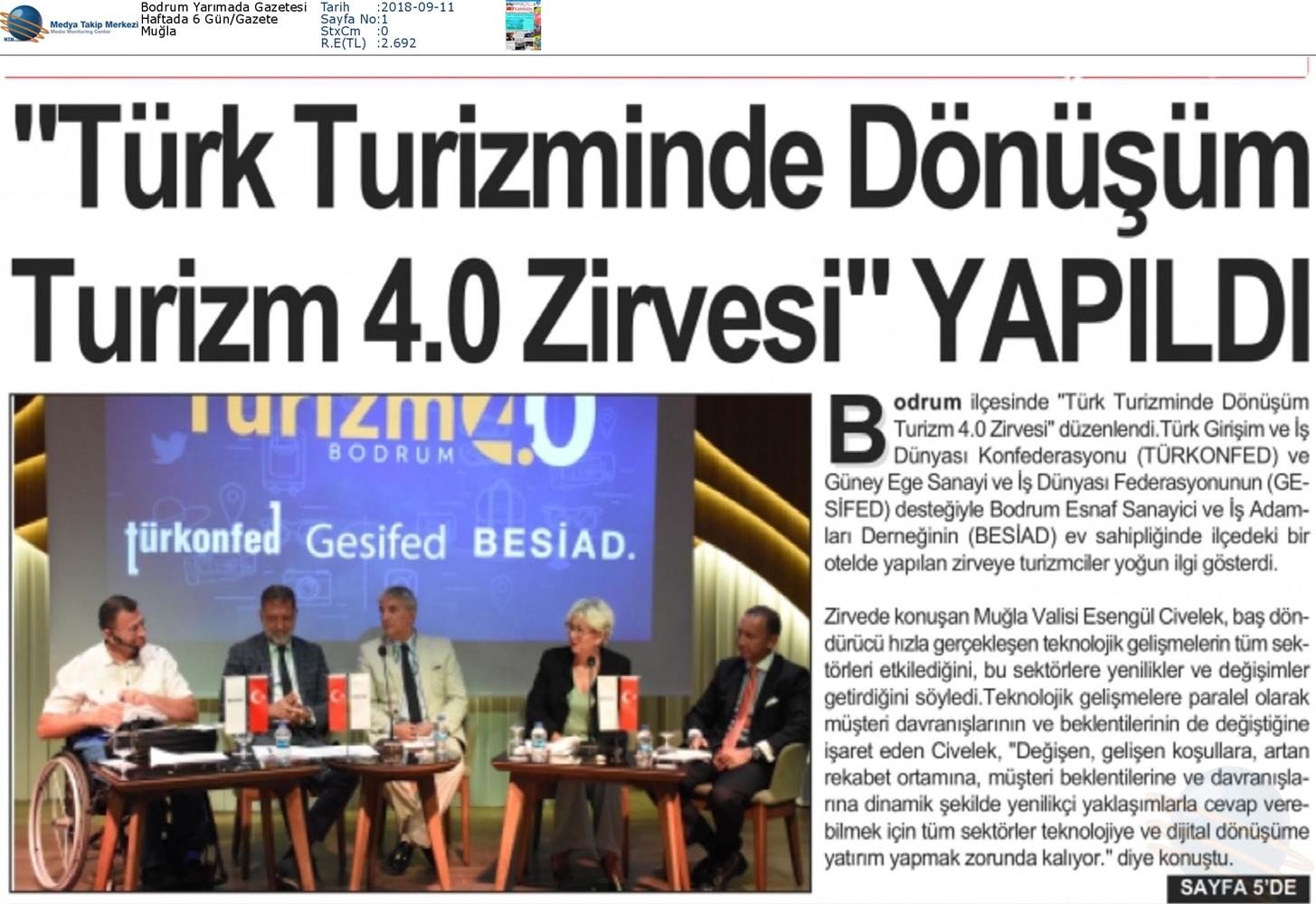 Bodrum Turizm 40 Zirvesi Didim Ekonomi Gala Yemegi Medya Yansimalari 8 Eylul 2018 - 4