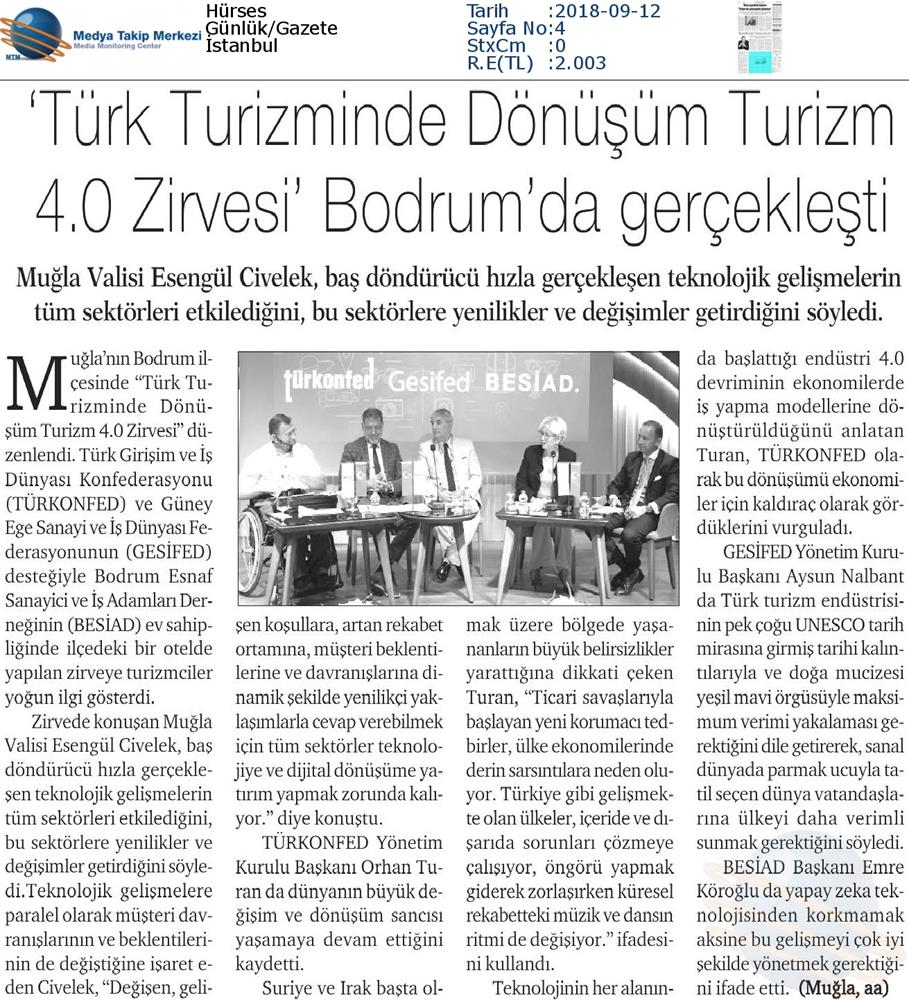 Bodrum Turizm 40 Zirvesi Didim Ekonomi Gala Yemegi Medya Yansimalari 8 Eylul 2018 - 6