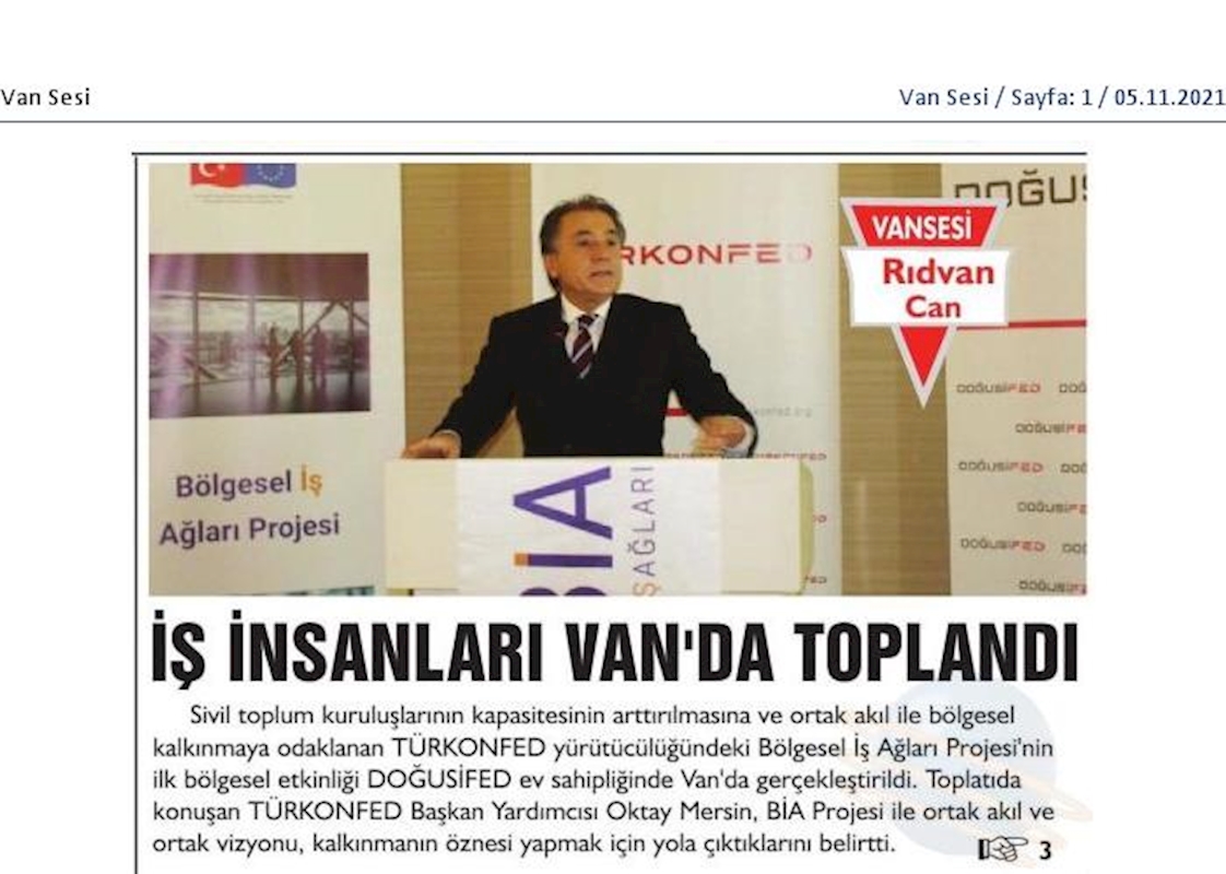 Bolgesel Is Aglari Buluşmalari Basin Yansimalari 4 5 6 Kasim 2021 Van - 12