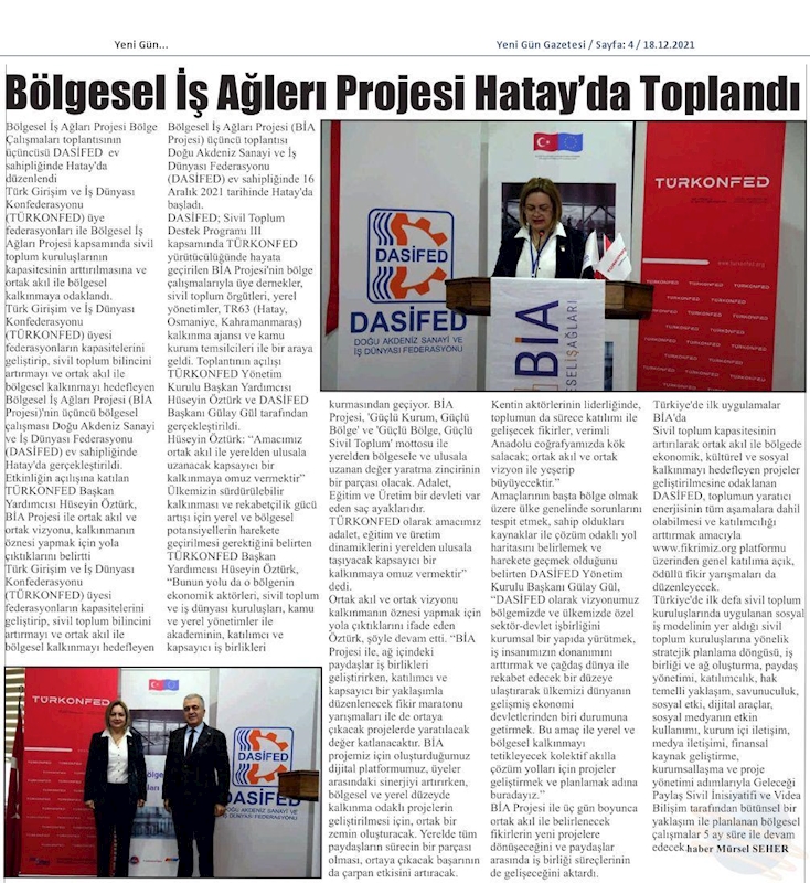 Bolgesel Is Aglari Projesi Hatay 16 Aralik 2021 - 10