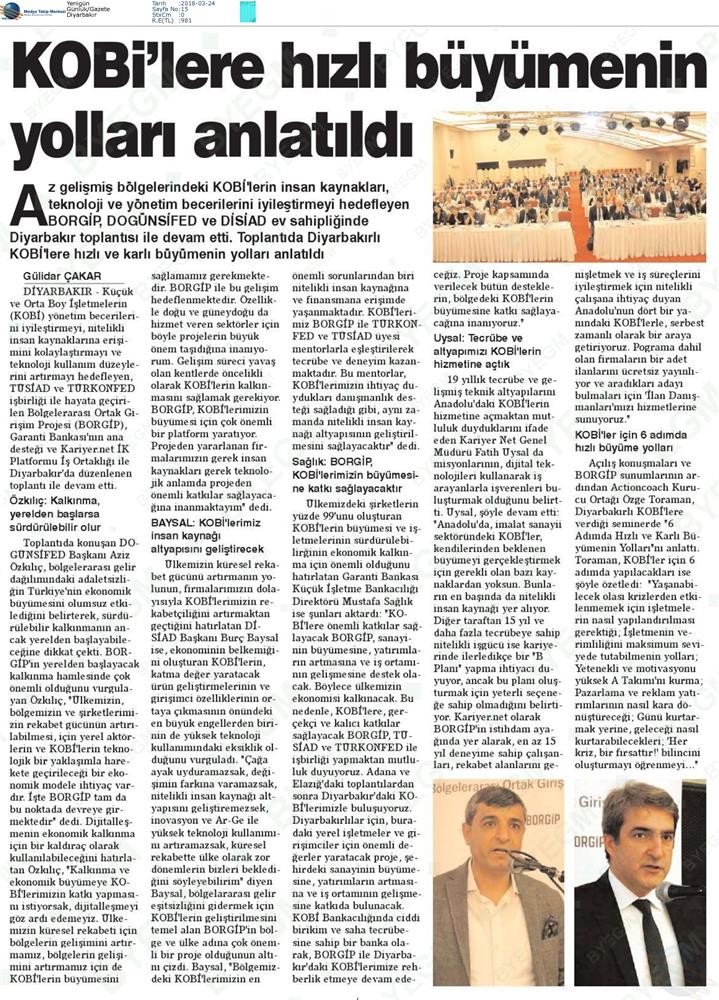 Borgip Diyarbakir Toplantısı Medya Yansimalari 23 Mart 2018 Diyarbakir - 5