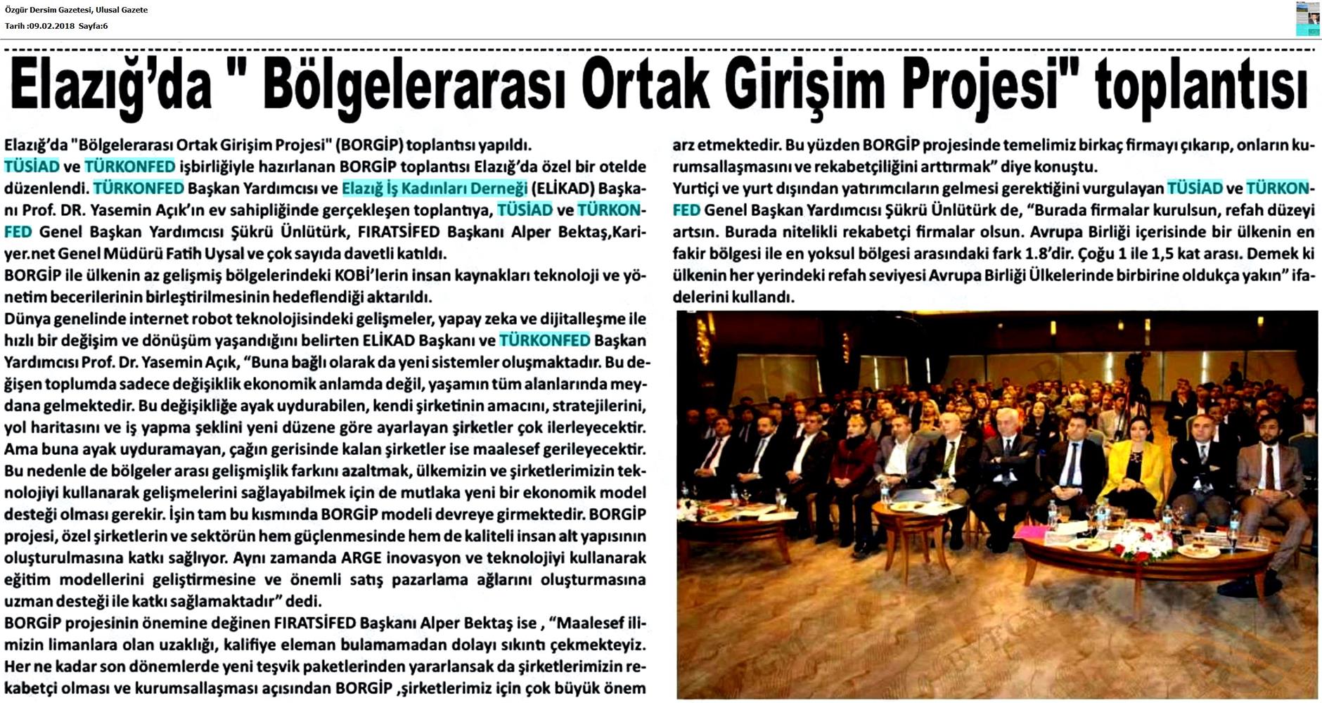 Borgip Elazig Toplantısı Medya Yansimalari 8 Subat 2018 Elazig - 3